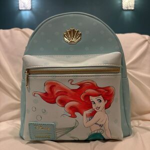 Loungefly X Disney The Little Mermaid Ariel & Shells Mini Backpack EUC
